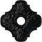 Ekena Millwork Peralta Ceiling Medallion (Fits Canopies up to 4 5/8"), 17 3/4"OD x 3 1/8"ID x 1"P, Jet Black CM17PEBLF - alternate 1